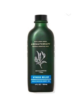 EUCALYPTUS TEA "STRESS RELIEF" MOISTURIZING BODY OIL BY BATH AND BODY WORKS